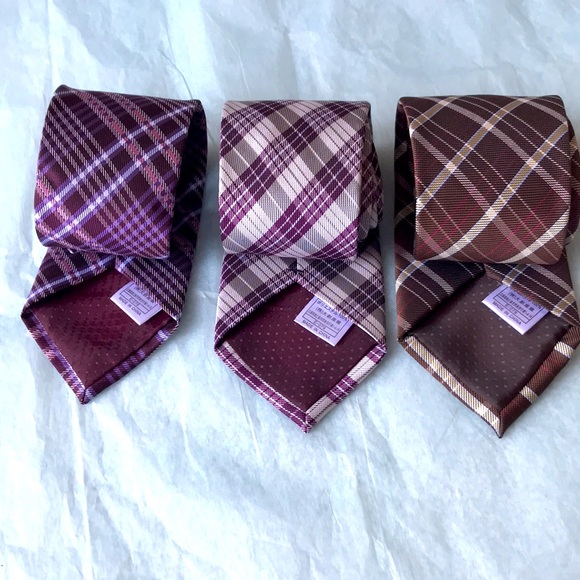 NWOT Rosso Bianco checker slim tie bundle - Picture 4 of 7